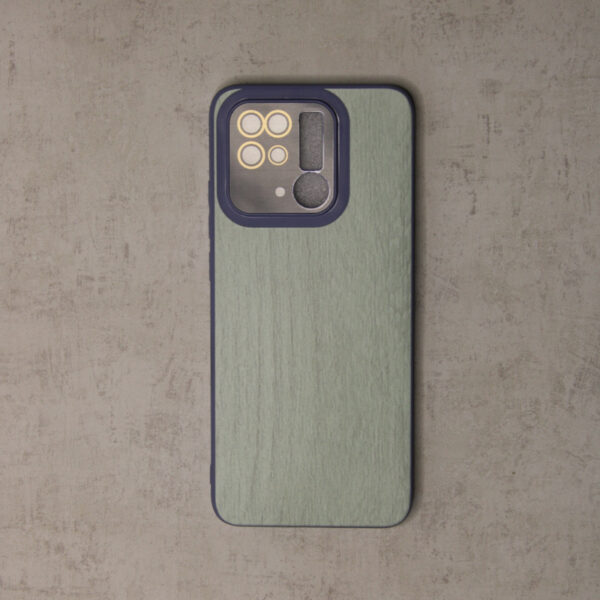 Green Wooden Texture Hard Back Case Cover for Redmi C10