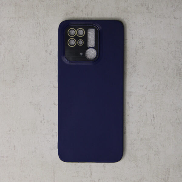 Redmi 10C Cover | Plain Naval Blue With Black Camera Lens Edges