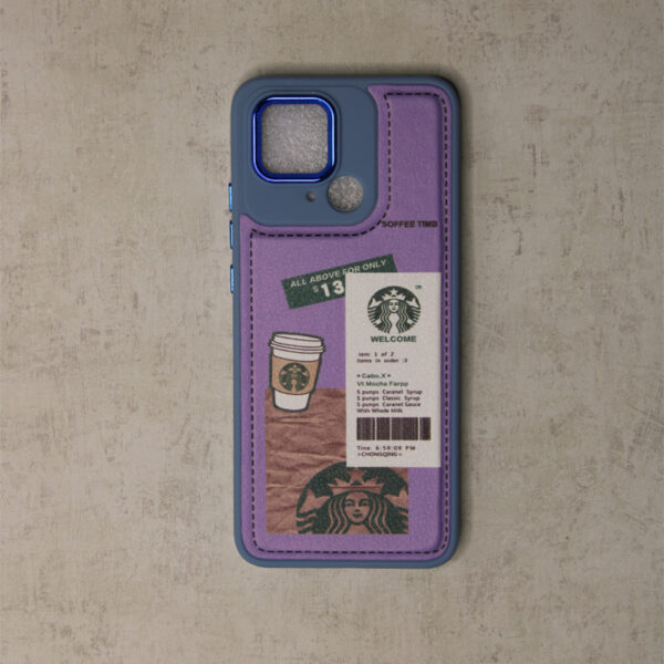 Stylish case for redmi 10C Mobile with leather back in Starbucks premium Colour